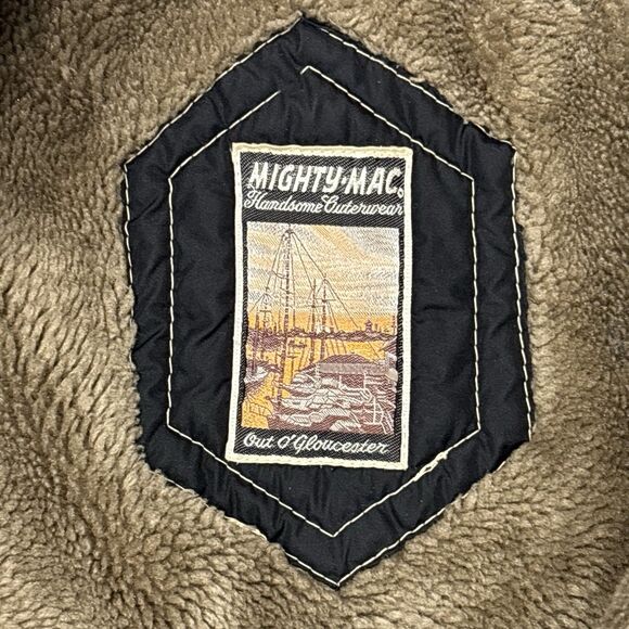 Vintage Mighty Mac Jacket Mens XL Gloucester Sherpa Lined Workwear Coat READ - Picture 2 of 14